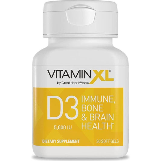 OmegaXL VitaminXL D3 High Potency Daily Vitamin D 5000 IU 125mcg Immune Support Supplement